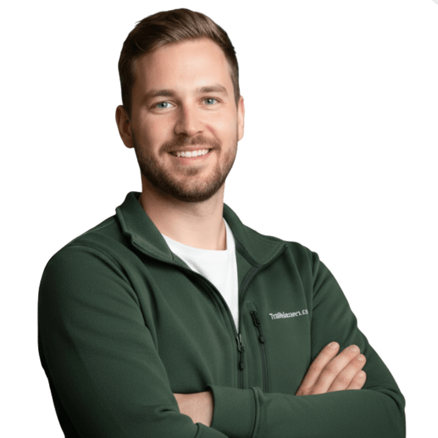 Freundlicher Kundenservice-Mitarbeiter bereit, dir per WhatsApp zu helfen